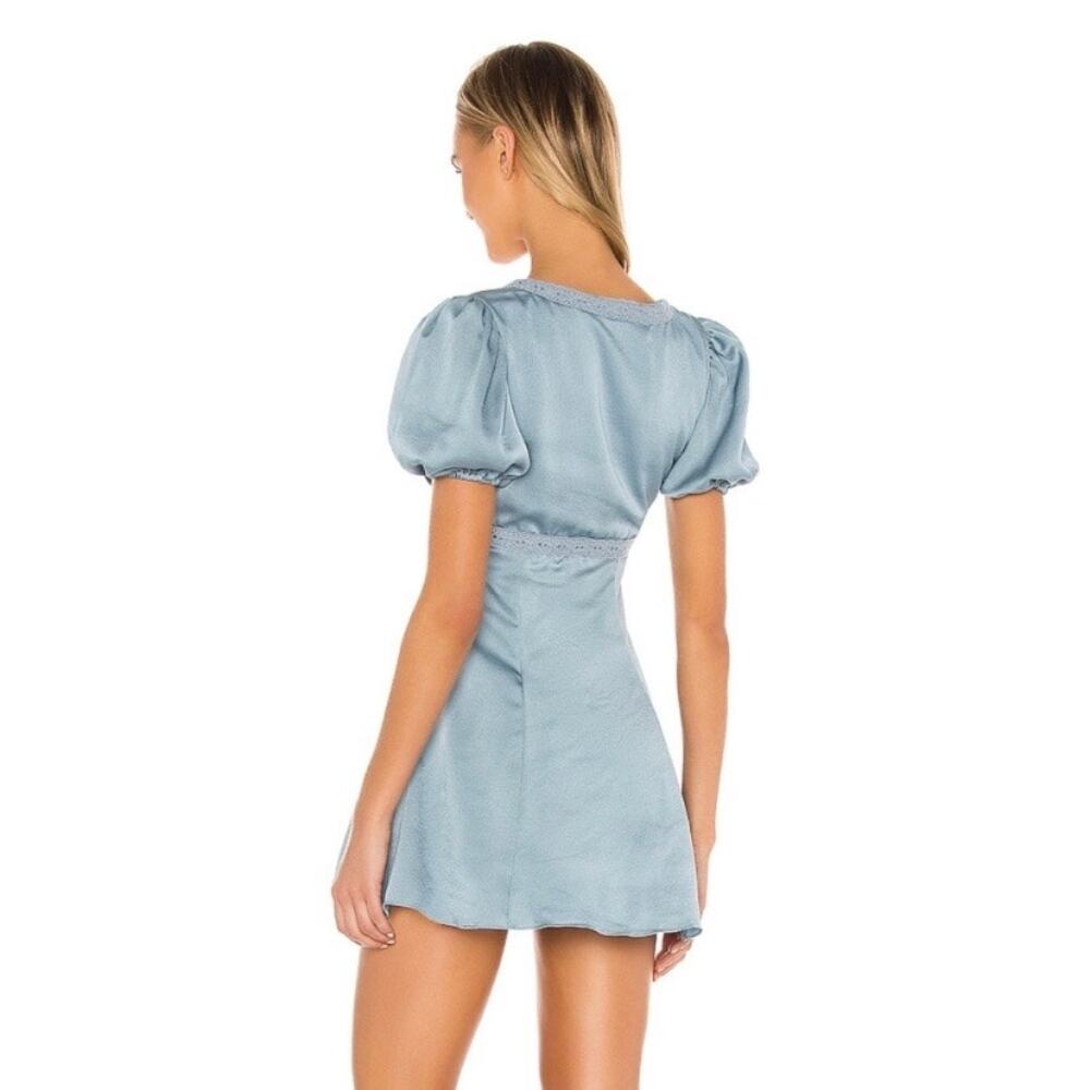 Revolve Privacy Please Blue Reagan Babydoll Mini Dress Sz.XL NWT - Picture 4 of 16